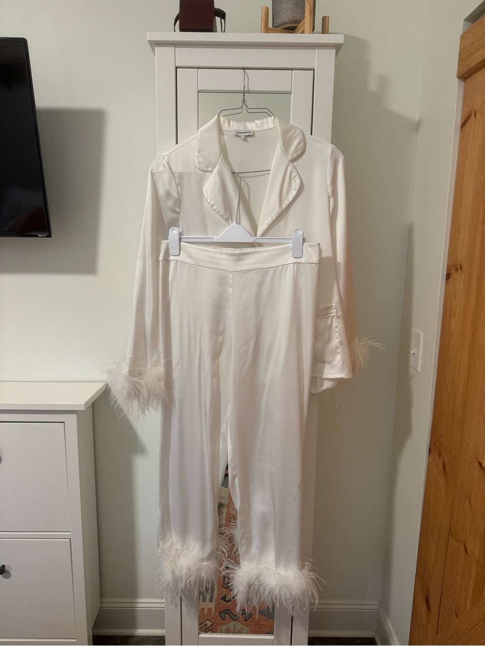 Nadine Merabi satin PJs